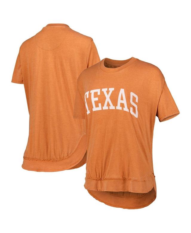 Womens Pressbox Texas Orange Texas Longhorns Arch Poncho T-Shirt Product Image