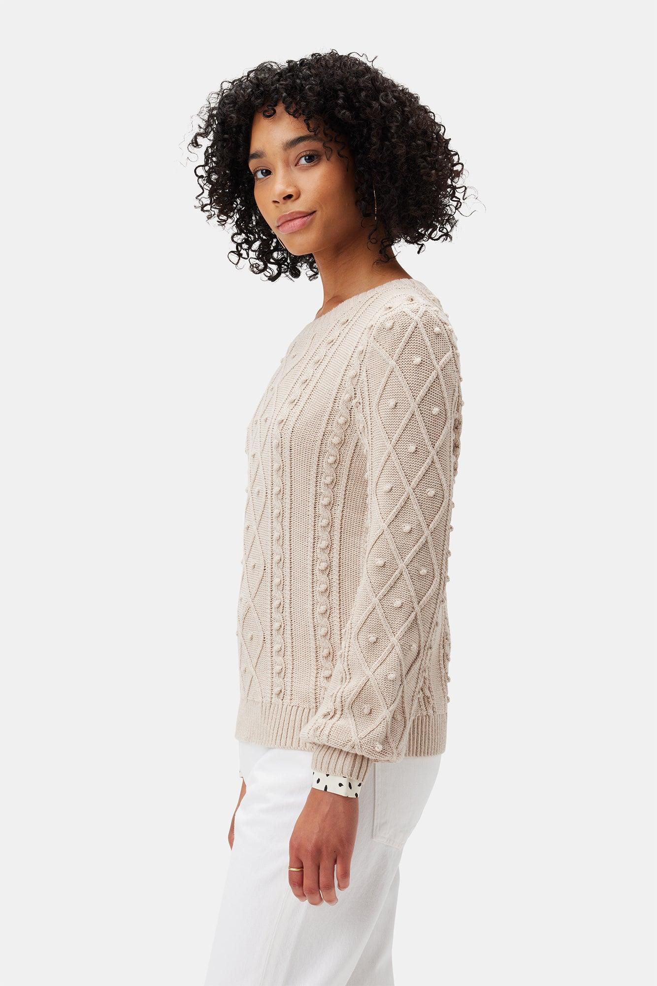 Faedra Organic Cotton Sweater - Oat Product Image