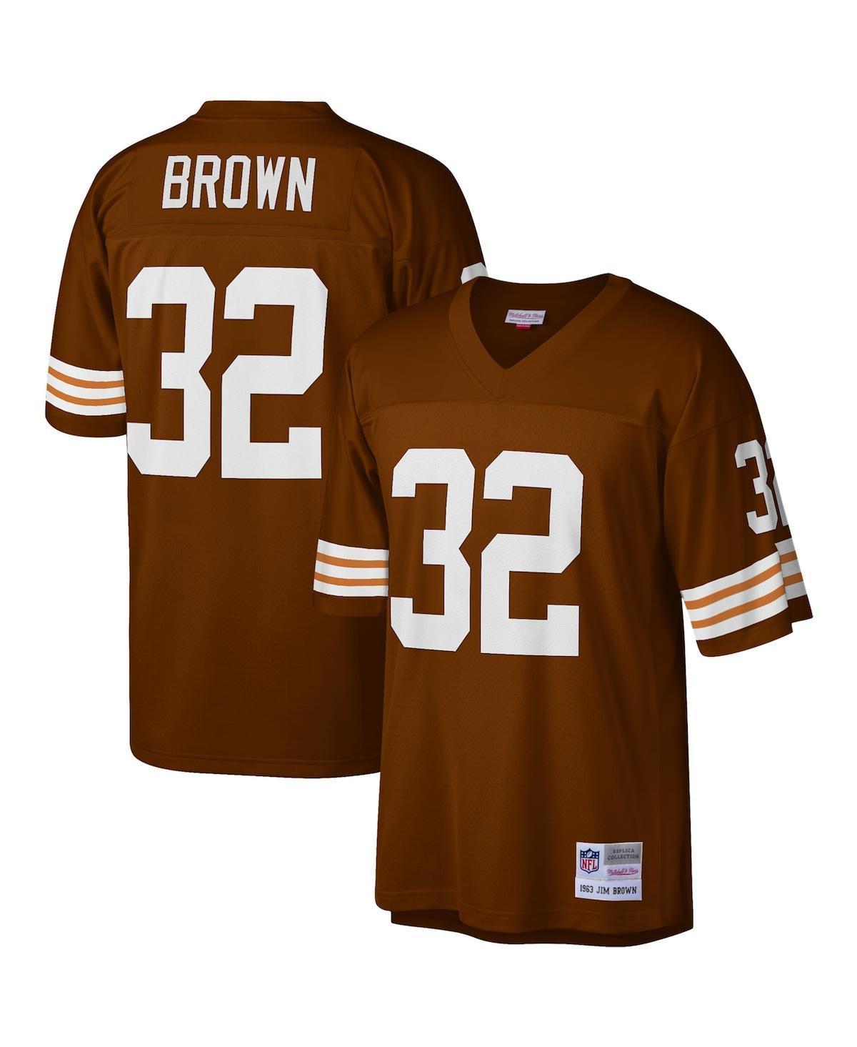 Mens Mitchell & Ness Jim Brown Brown Cleveland Browns Legacy Replica Jersey Product Image