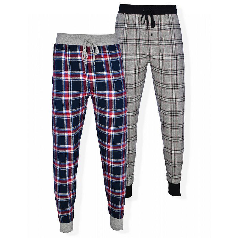 Big & Tall Hanes 2-pack Flannel Jogger Sleep Pants, Mens Product Image