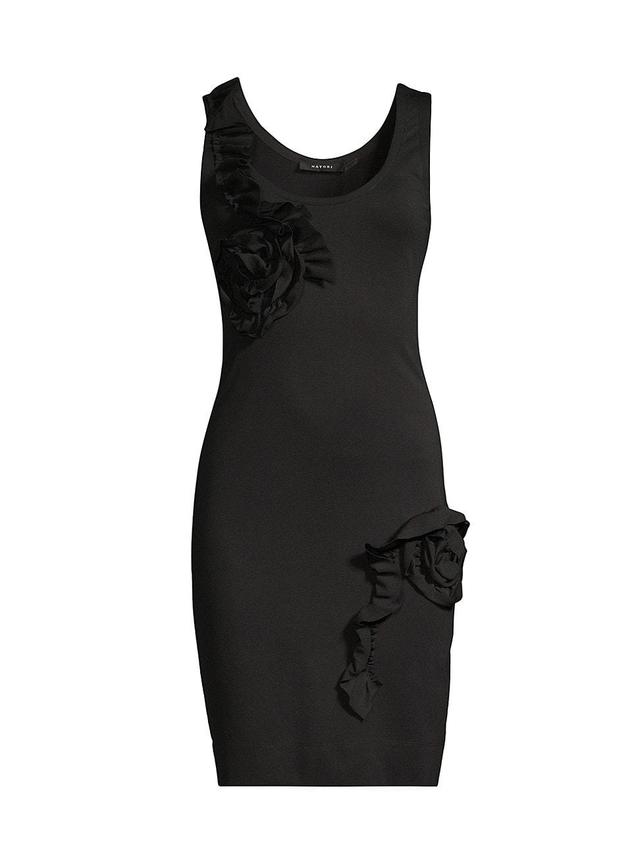 Womens Floral Embroidered Ponte Minidress Product Image