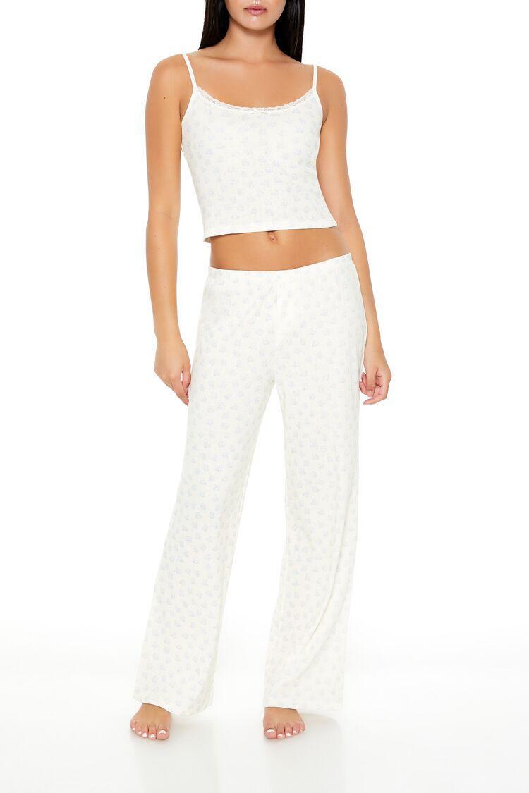 Teddy Bear Print Cami & Pants Pajama Set | Forever 21 Product Image