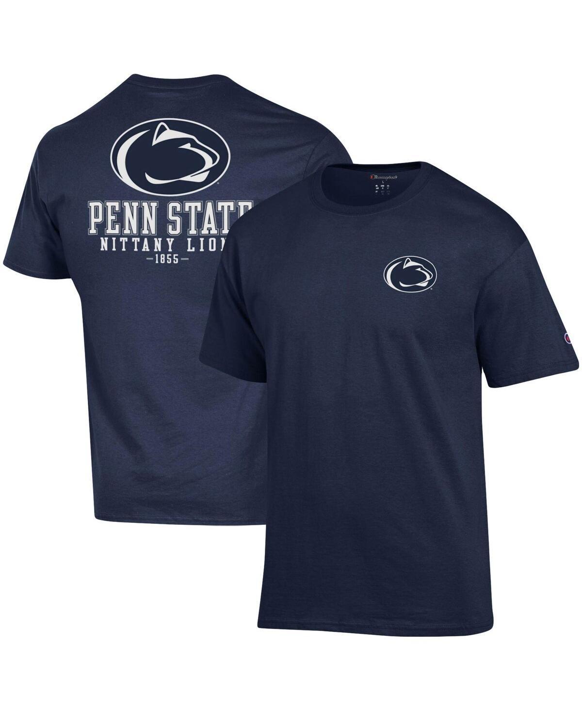 Mens Champion Penn State Nittany Lions Stack 2-Hit T-Shirt Blue Product Image