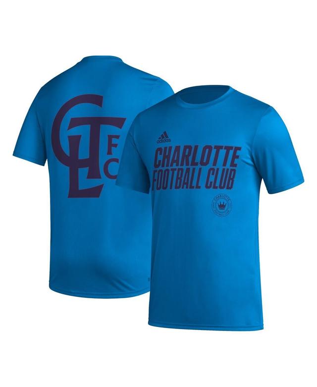 Mens adidas Blue Charlotte Fc Team Jersey Hook Aeroready T-shirt Product Image