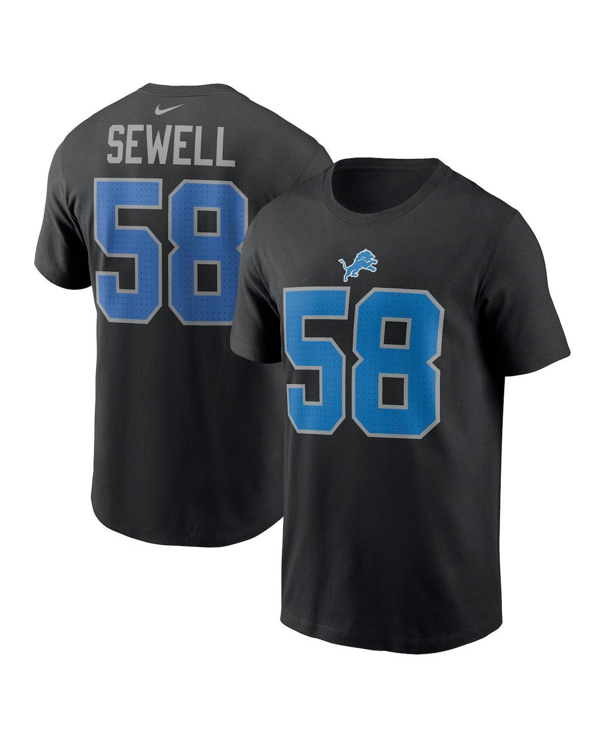 Nike Mens Penei Sewell Black Detroit Lions Name Number T-Shirt Product Image