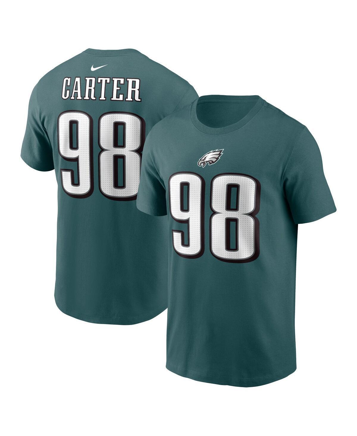 Mens Nike Jalen Carter Midnight Philadelphia Eagles 2023 NFL Draft First Round Pick Player Name & Number T-Shirt Product Image