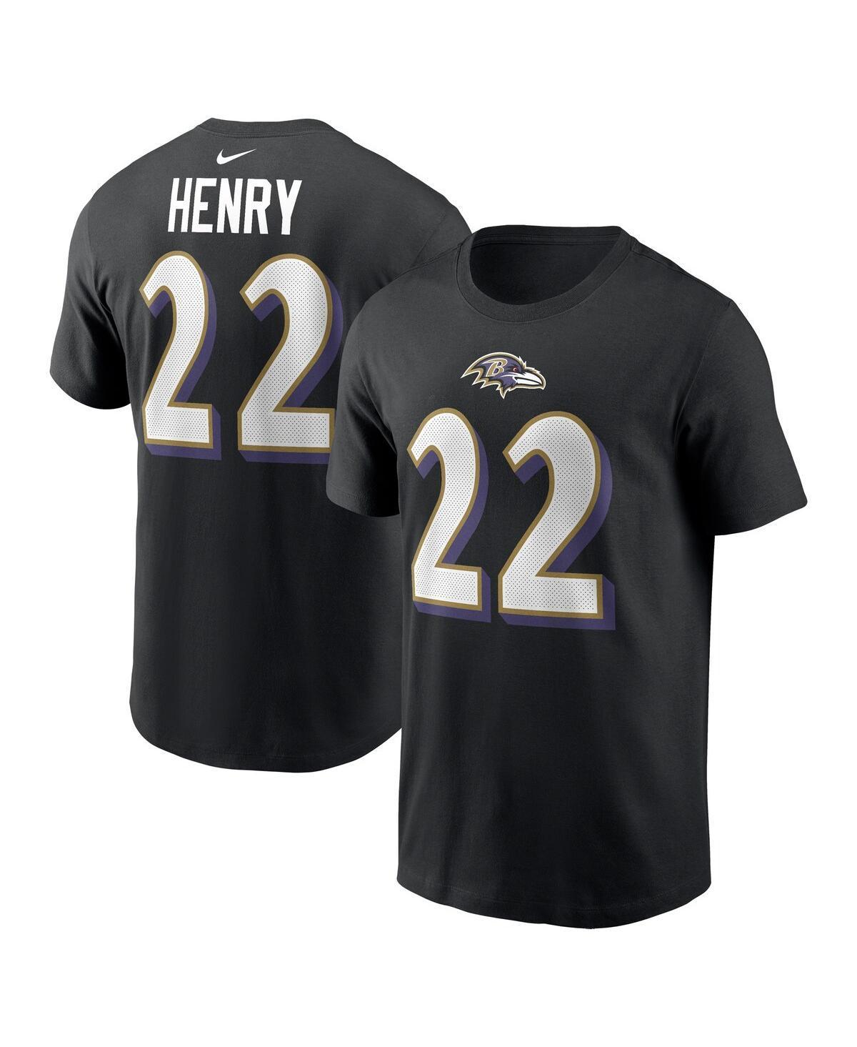 Nike Mens Derrick Henry Black Baltimore Ravens Player Name Number T-Shirt Product Image