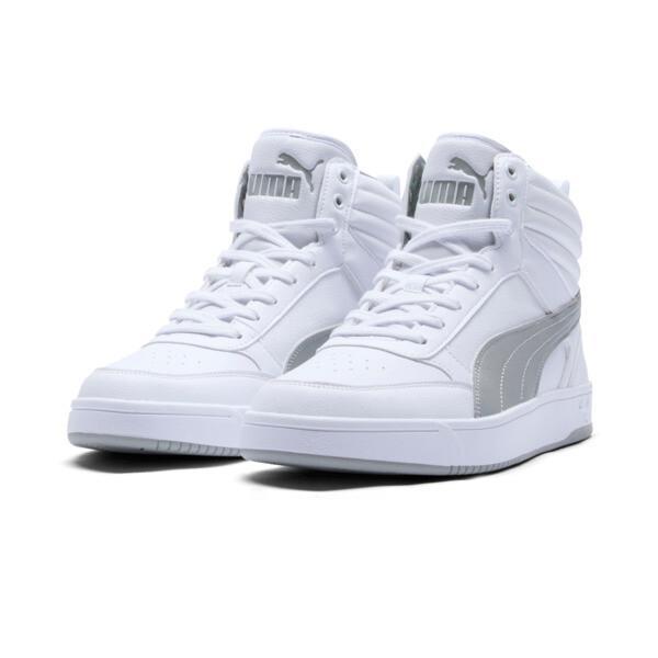 PUMA Dribble Mid Men's Sneakers in White/Smokey Grey Product Image