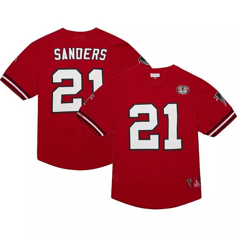 Mens Mitchell & Ness Deion Sanders Atlanta Falcons Retired Player Name & Number Mesh Top Product Image