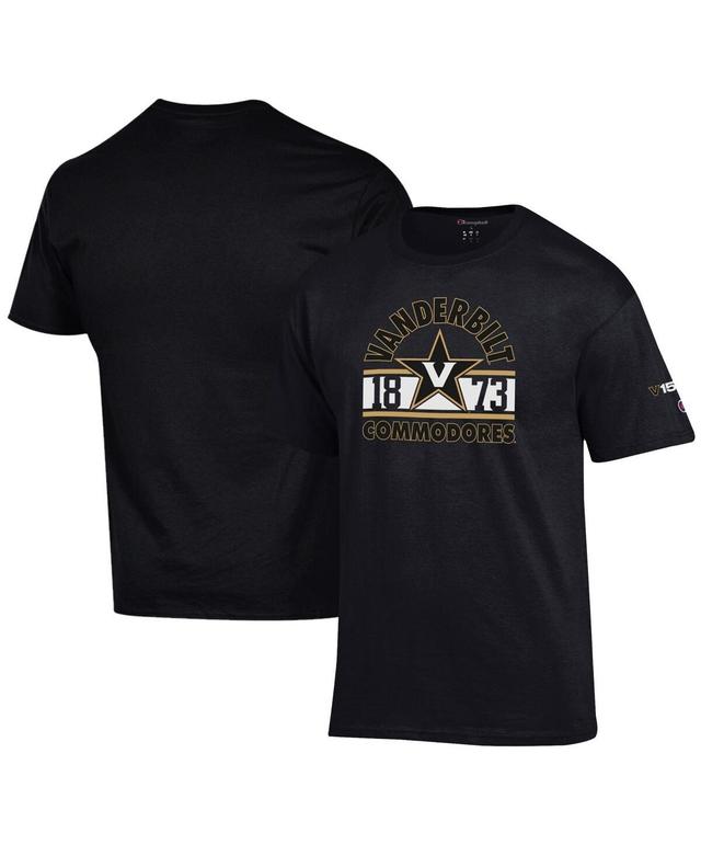 Mens Champion Black Vanderbilt Commodores 150th Anniversary 1873 Jersey T-shirt Product Image