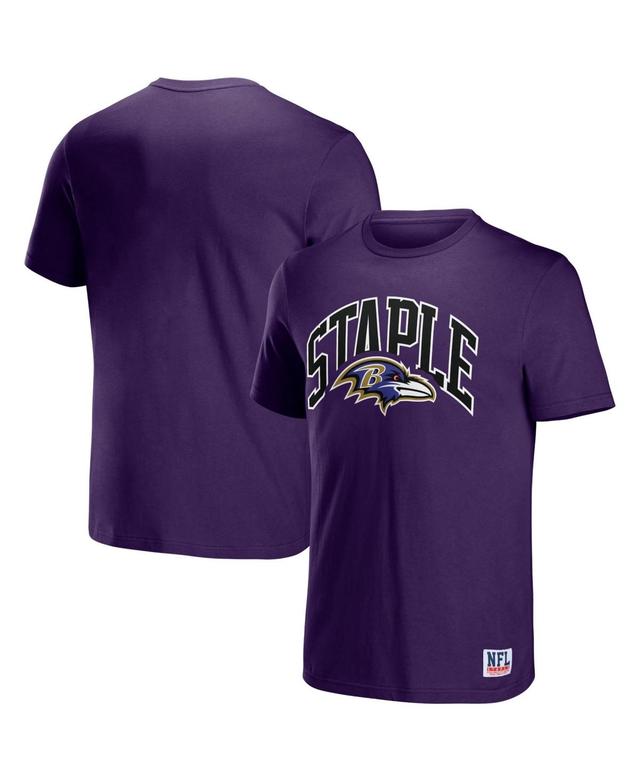 Mens Nfl X Staple Purple Baltimore Ravens Lockup Logo Short Sleeve T-shirt Product Image