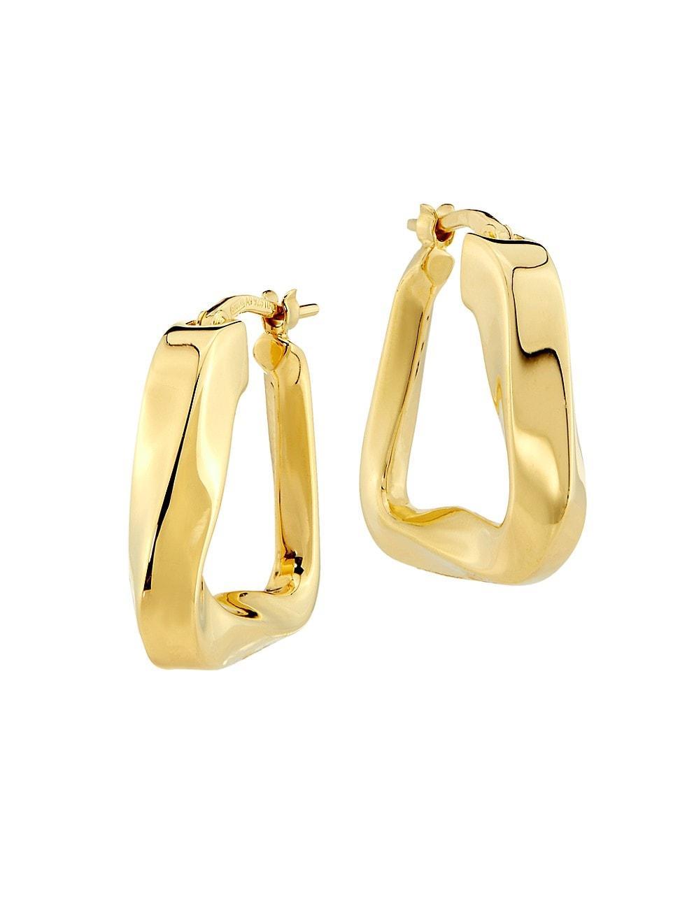 Bottega Veneta Essentials Twist Triangle Hoop Earrings Product Image