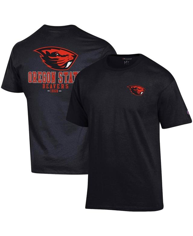 Mens Champion Black Oregon State Beavers Stack 2-Hit T-shirt Product Image