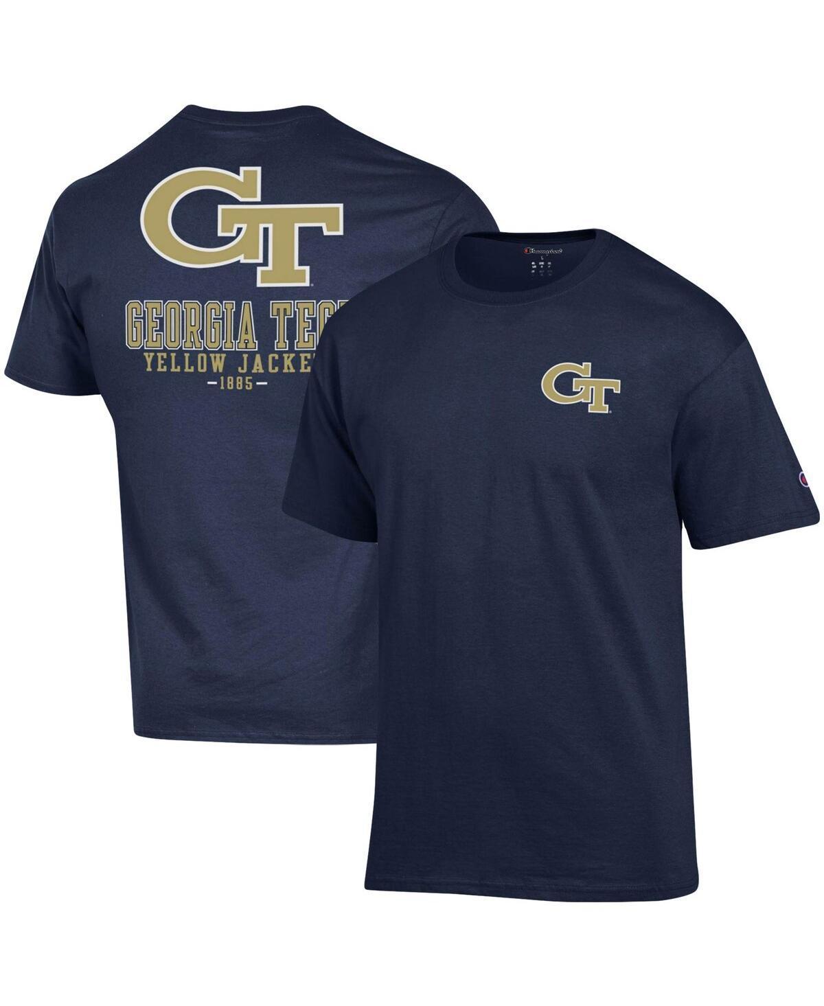 Mens Champion Navy Georgia Tech Yellow Jackets Stack 2-Hit T-Shirt GET Blue Product Image