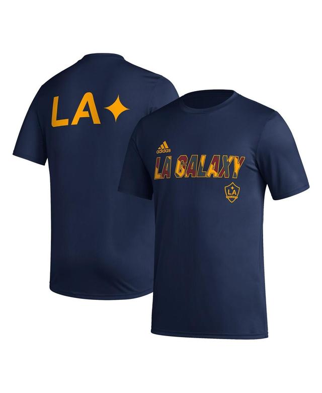 Mens adidas Navy La Galaxy Team Jersey Hook Aeroready T-shirt Product Image