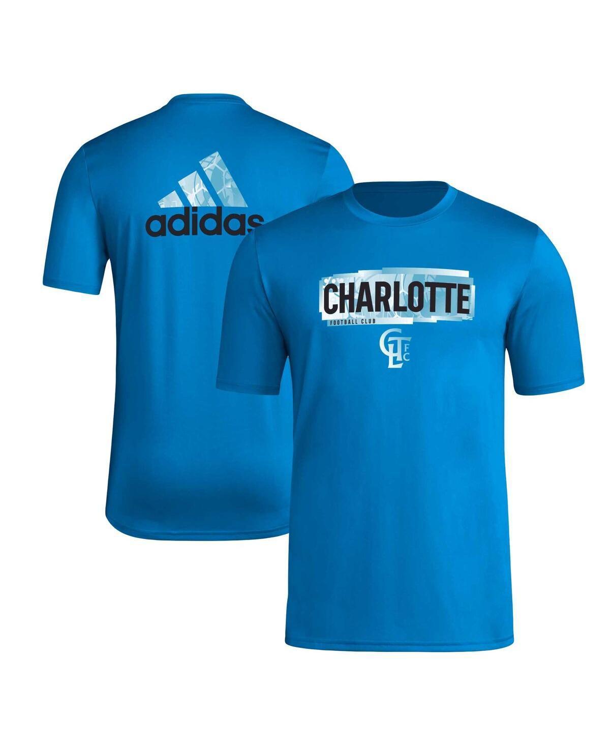 Adidas Mens Blue Charlotte Fc Local Pop Aeroready T-Shirt Product Image