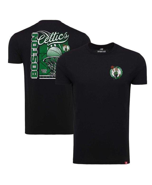 Sportiqe Mens Black Boston Celtics Comfy Tri-Blend T-Shirt Product Image