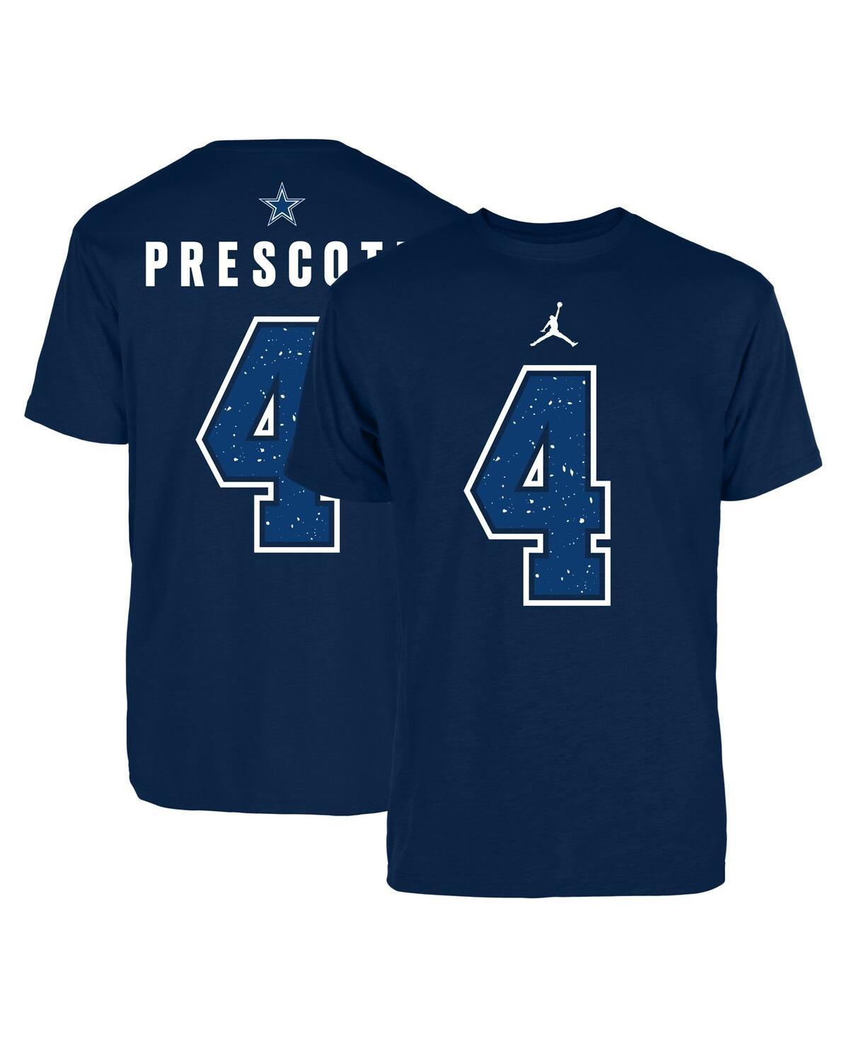 Men's Jordan Brand Dak Prescott Navy Dallas Cowboys Name & Number T-Shirt Product Image