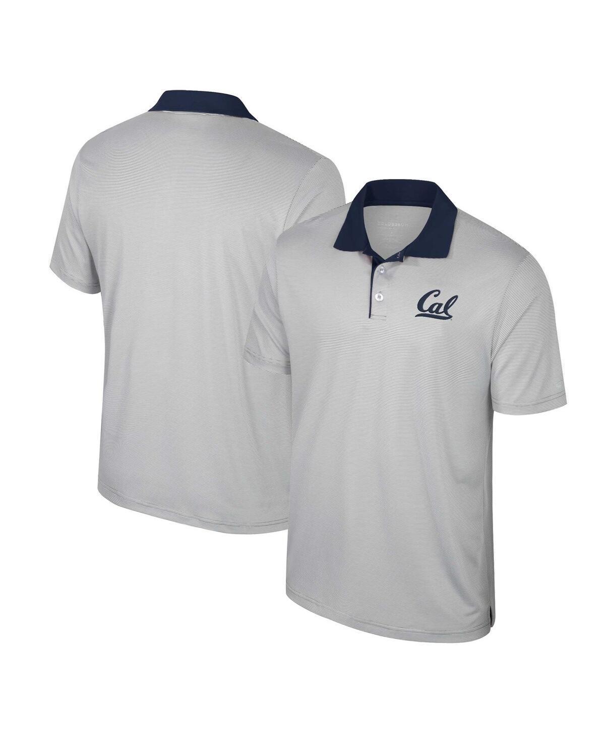 Colosseum Mens Gray Kansas State Wildcats Tuck Striped Polo Product Image