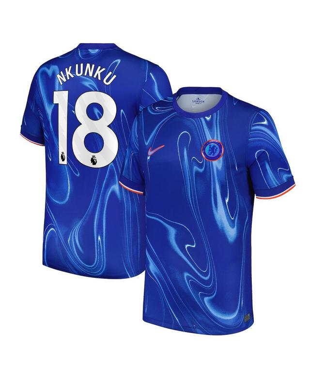 Nike Mens Christopher Nkunku Blue Chelsea 2024/25 Home Replica Player Jersey - Blue Product Image