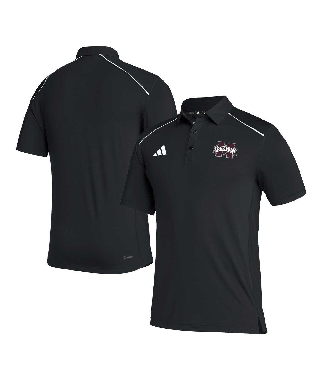 Men's Black Mississippi State Bulldogs Coaches AEROREADY Polo Shirt Product Image