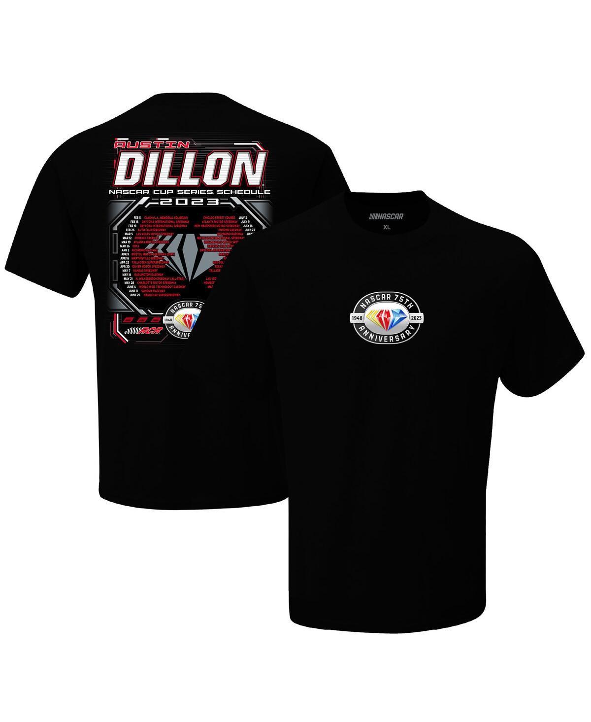 Mens Checkered Flag Sports Black Austin Dillon 2023 Nascar Cup Series Schedule T-shirt Product Image