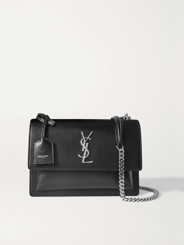 SAINT LAURENT Sunset Medium Leather Shoulder Bag In Black Product Image