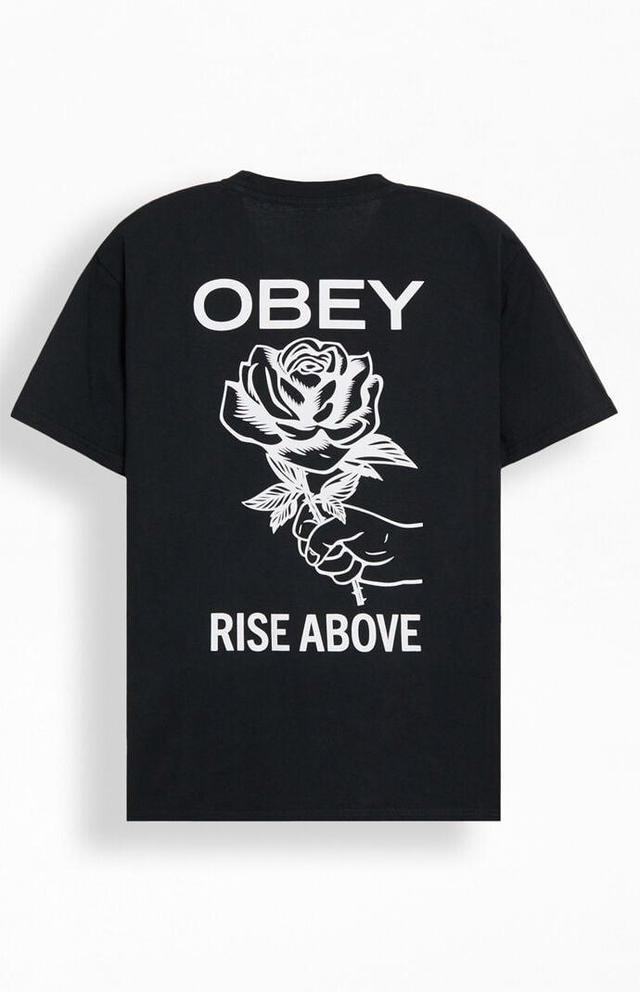 Obey Men's Rise Above Rose Pigment T-Shirt Product Image