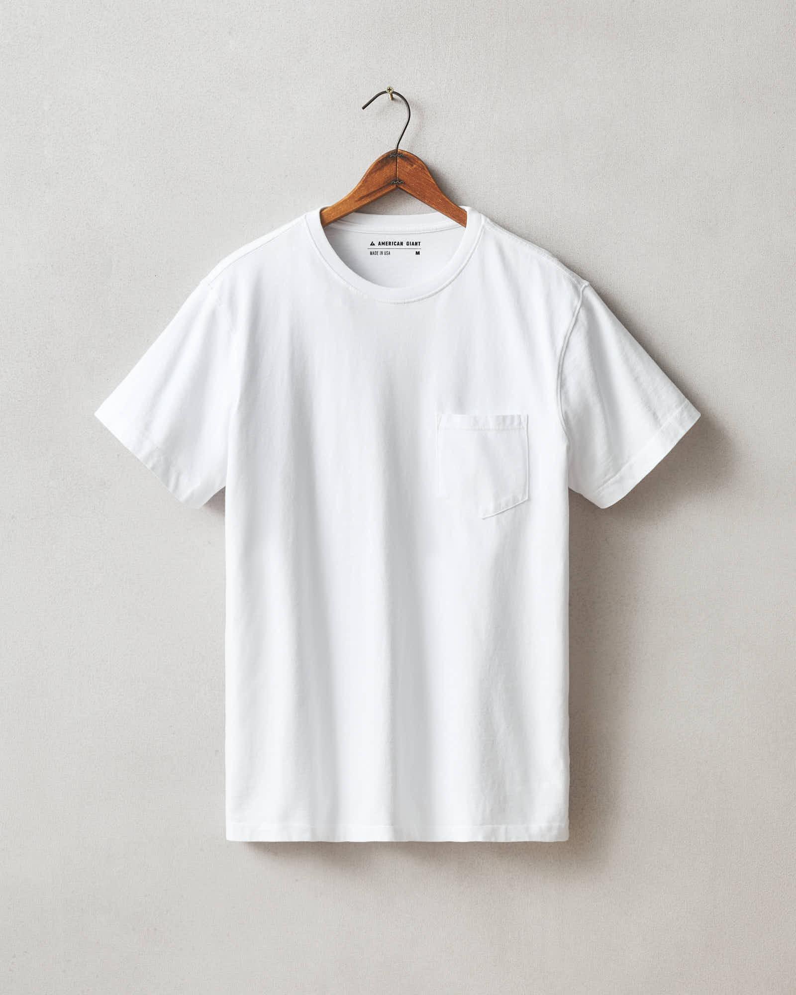 Heavyweight Pocket Tee - White Male Product Image