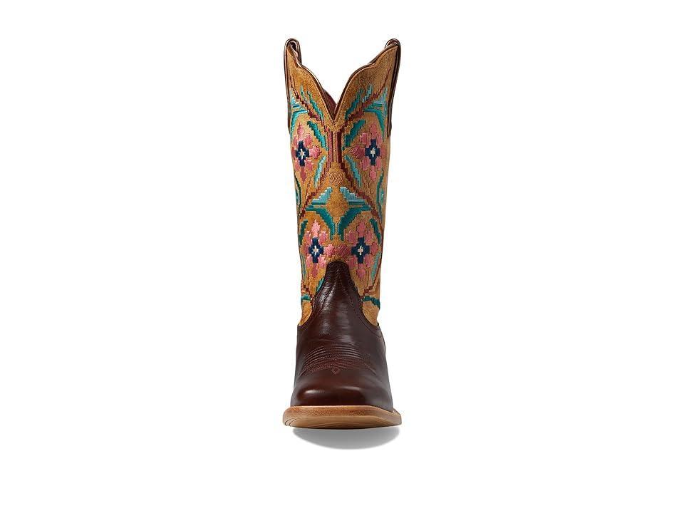 Ariat Frontier Daniella Western Boot (Brazen Tan/Sanded White) Women's Shoes Product Image