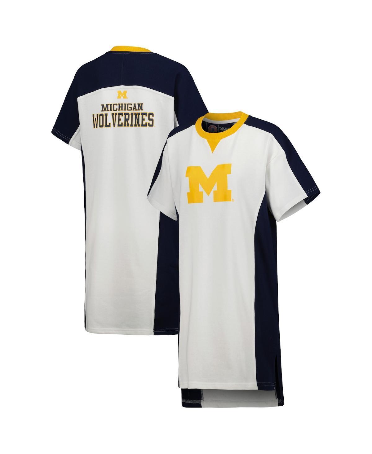 Womens G-III 4Her by Carl Banks Michigan Wolverines Home Run T-Shirt Dress Product Image