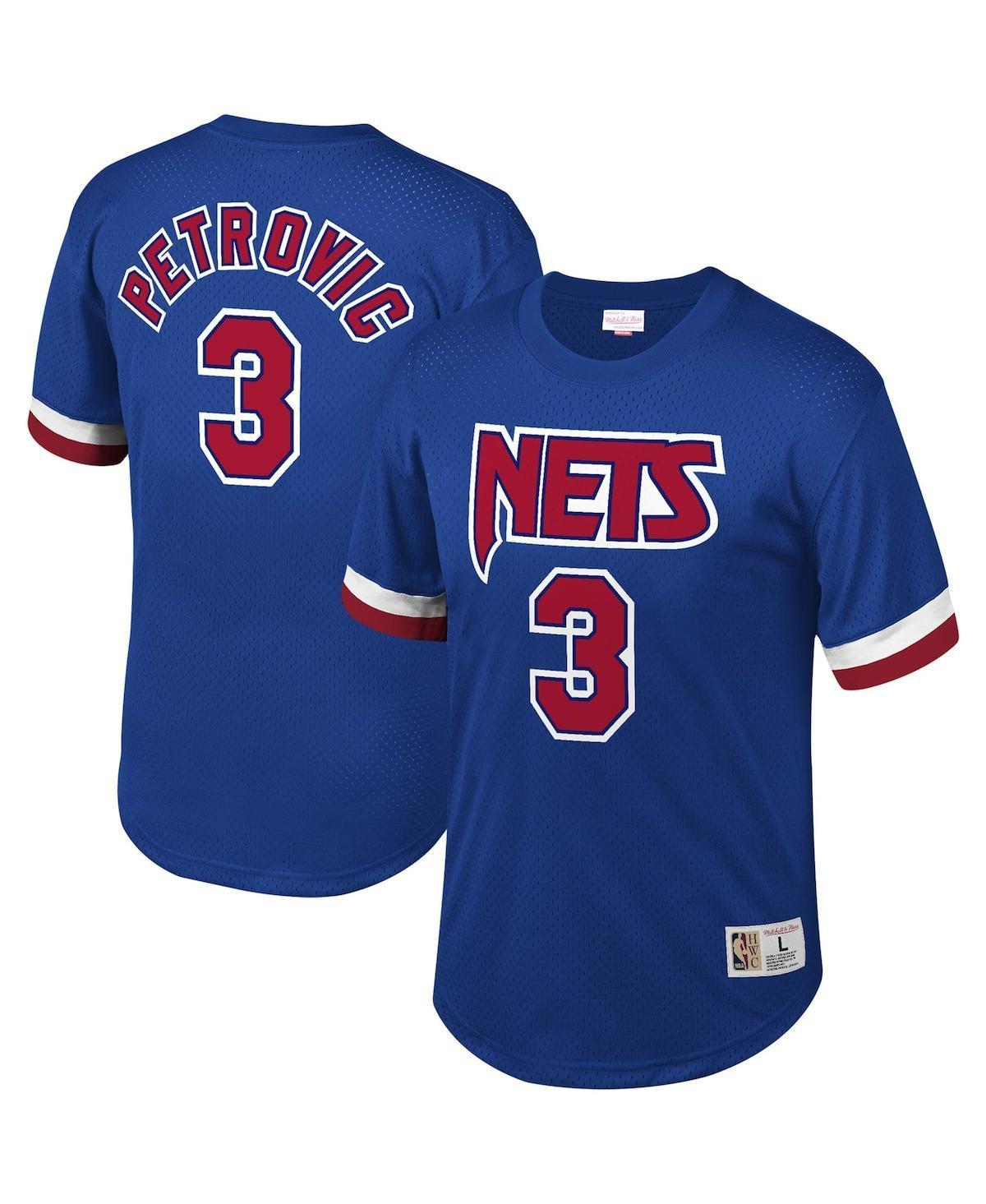 Mens Mitchell & Ness Drazen Petrovic Royal New Jersey Nets Mesh T-Shirt Product Image