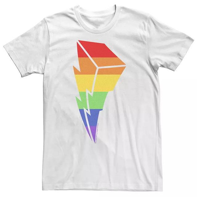 Big & Tall Power Rangers Pride Bolt Rainbow Tee, Mens Product Image