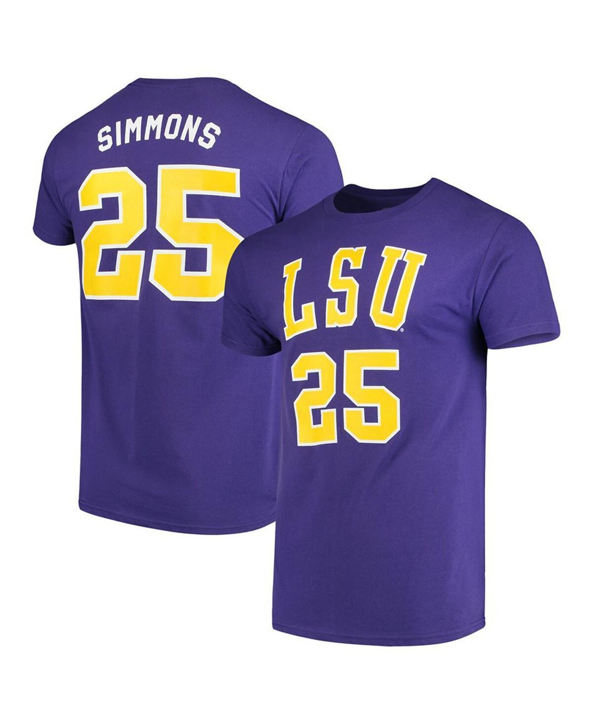 Mens Original Retro Brand Ben Simmons Purple Lsu Tigers Alumni Basketball Jersey T-shirt Product Image