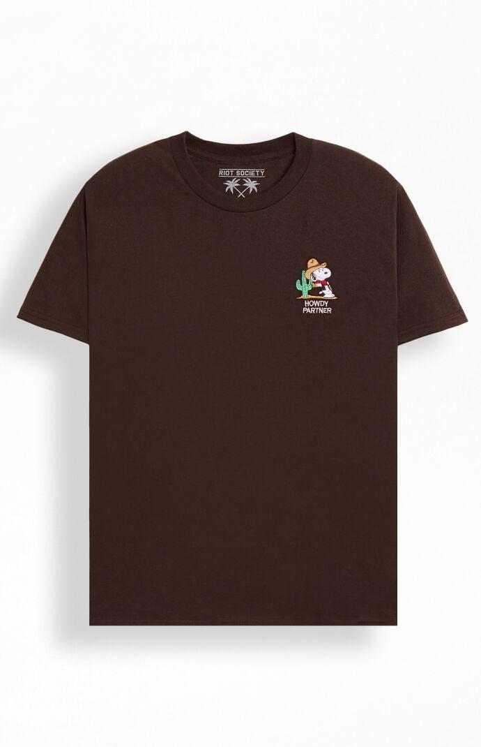 Riot Society Men's Howdy Yall Peanuts Embroidery T-Shirt Product Image