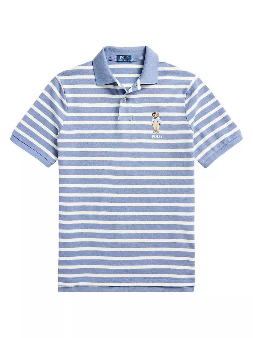 Striped Cotton Polo Shirt Product Image