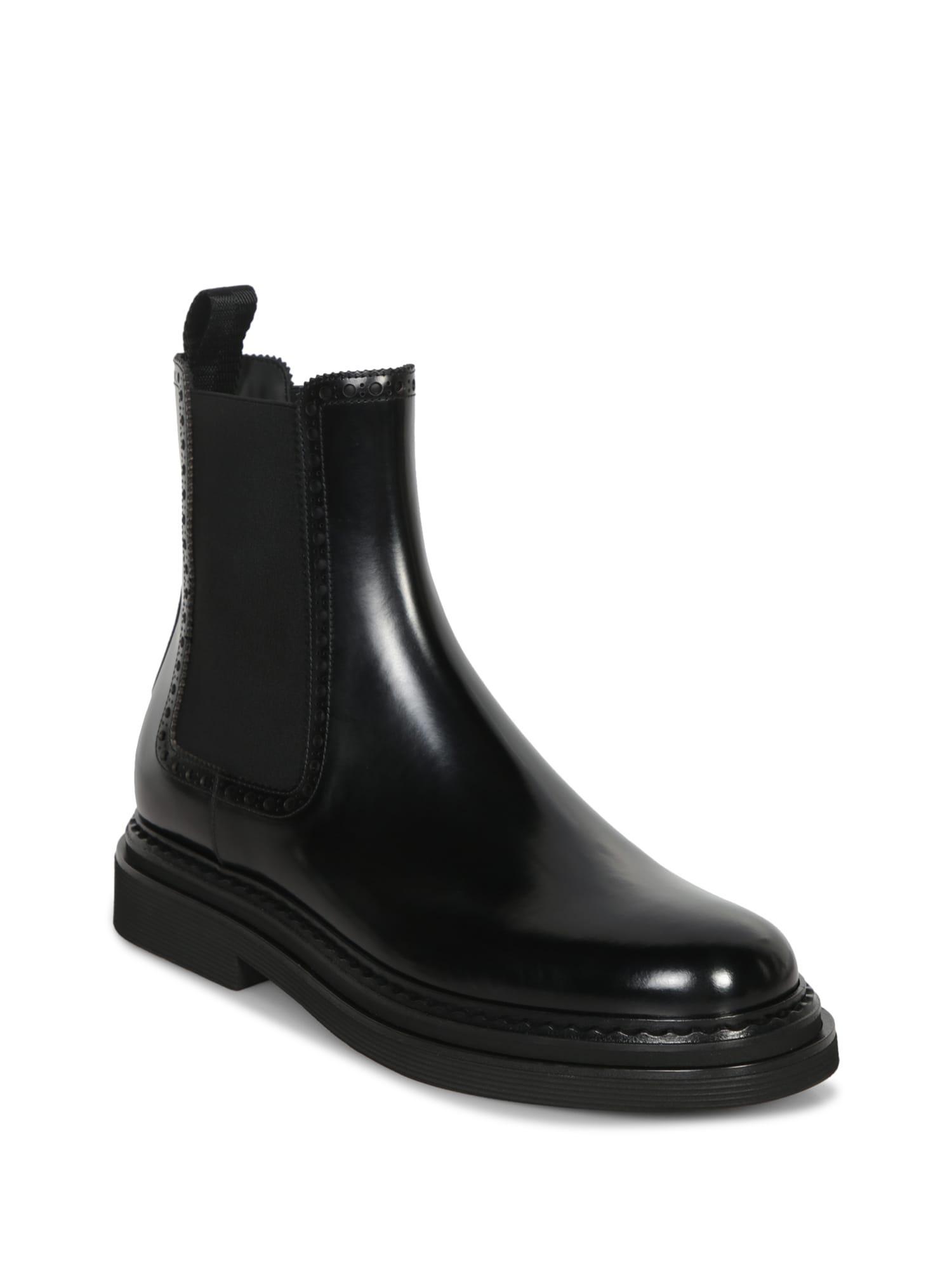 Brushed Ankle Boots In Nero Product Image