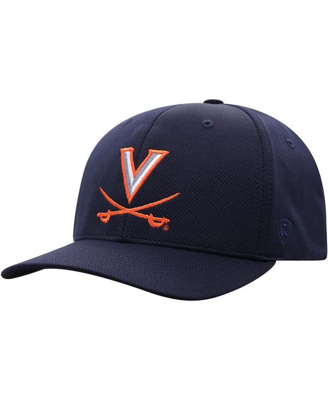 Mens Top of The World Navy Virginia Cavaliers Reflex Logo Flex Hat Product Image