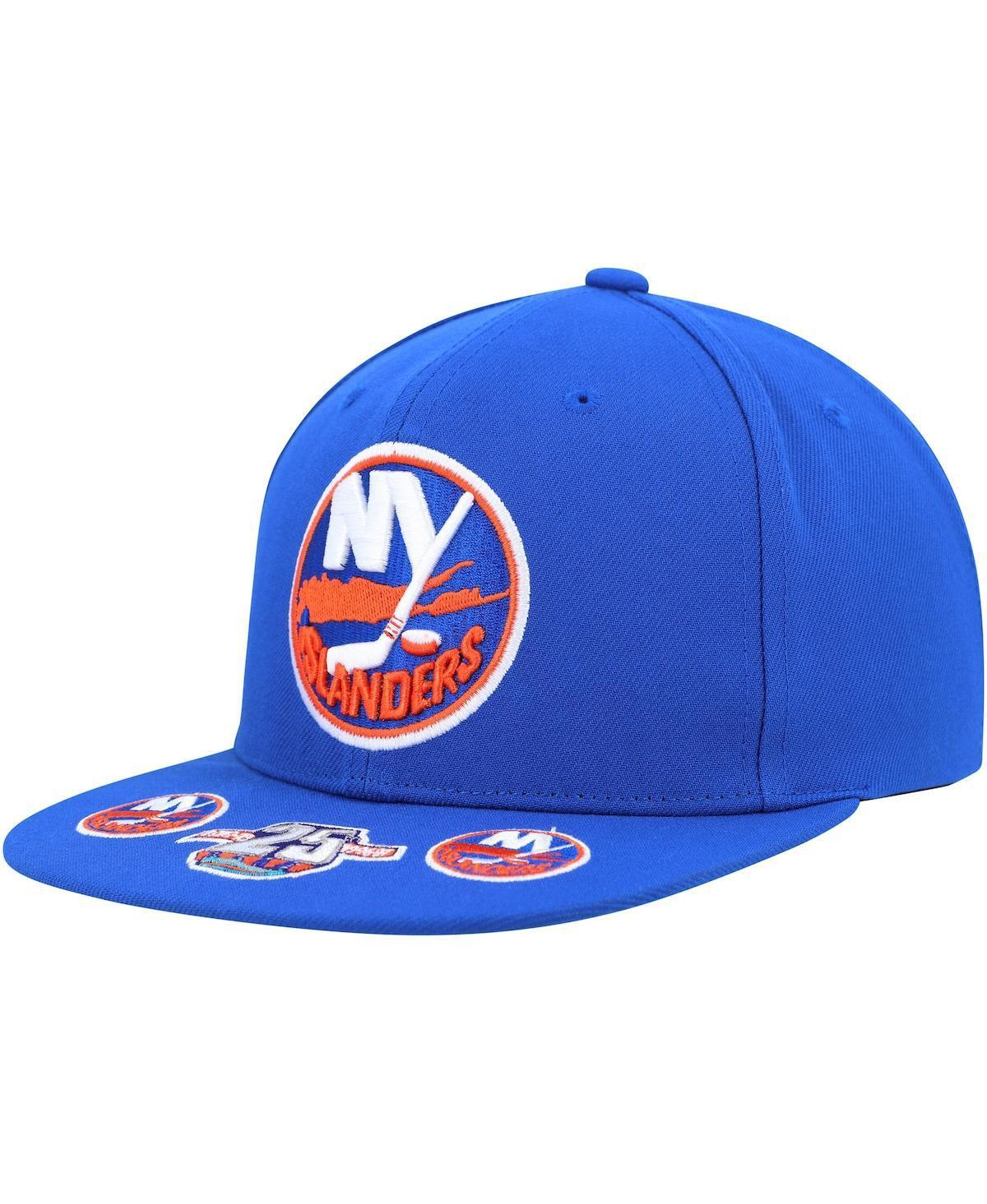 Mens Mitchell & Ness Royal New York Islanders Vintage Hat Trick Snapback Hat Product Image