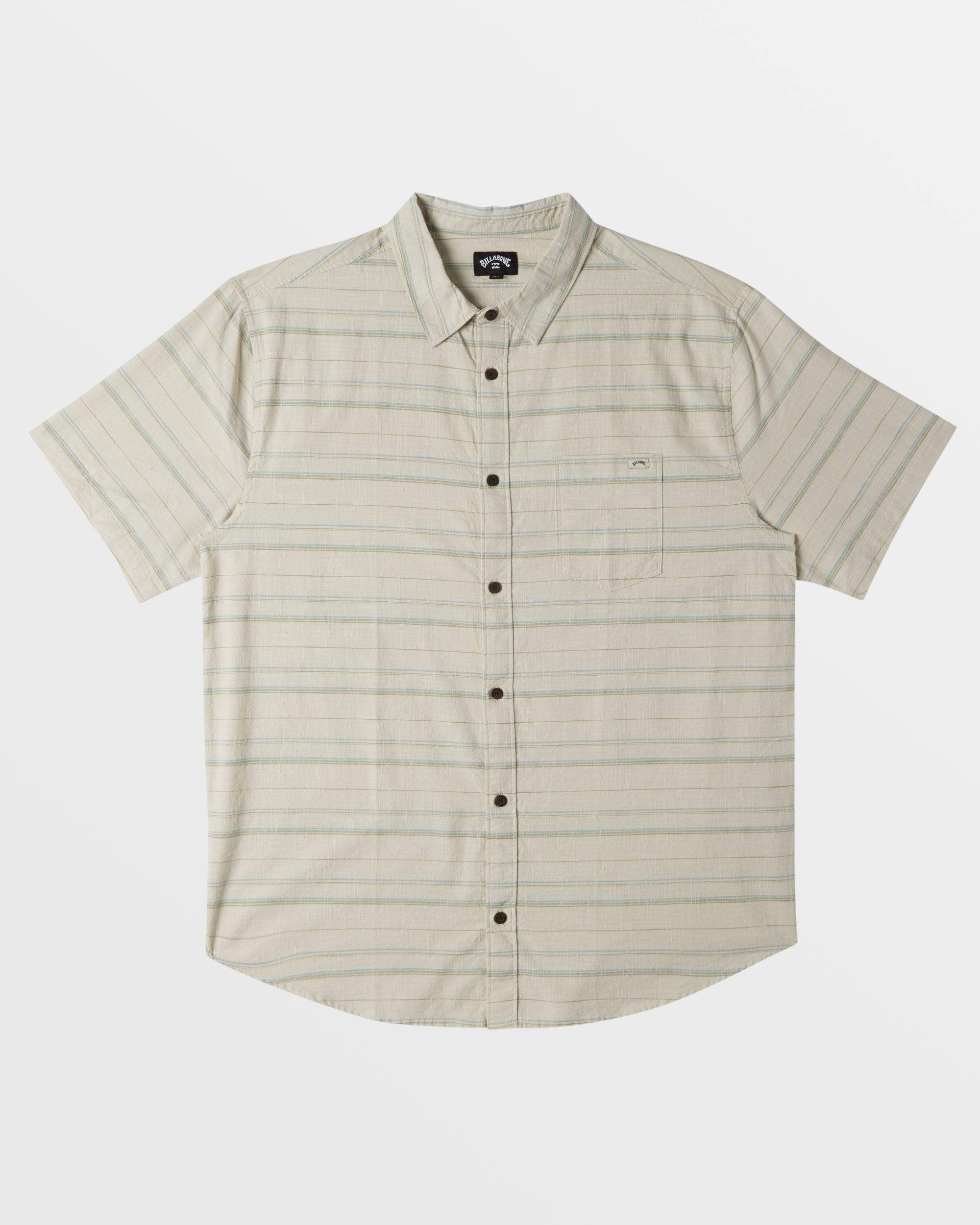 All Day Stripe Short Sleeve Shirt - Sage Male Product Image