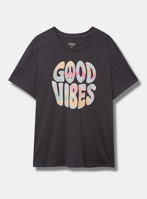 Good Vibes Relaxed Fit Heritage Jersey Embroidered Tee Product Image