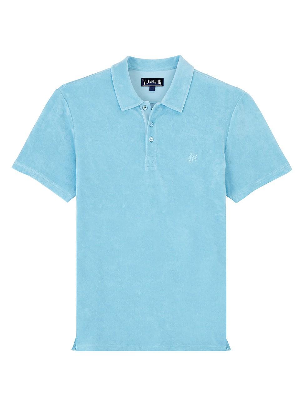 Mens Terry Cloth Polo Shirt Product Image