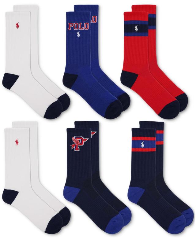 Polo Ralph Lauren Mens 6-Pk. P-Wing Crew Socks Product Image