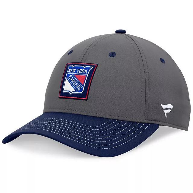 Mens Fanatics Branded Gray/Navy Winnipeg Jets 2024 Stanley Cup Playoffs Locker Room Adjustable Hat Product Image