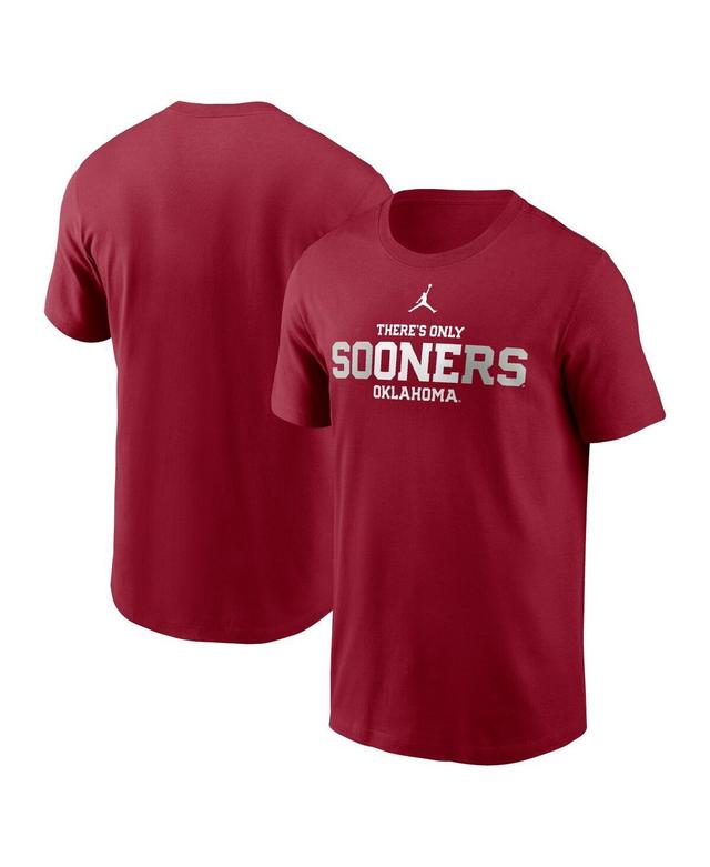 Jordan Mens Crimson Oklahoma Sooners Local Campus T-Shirt Product Image