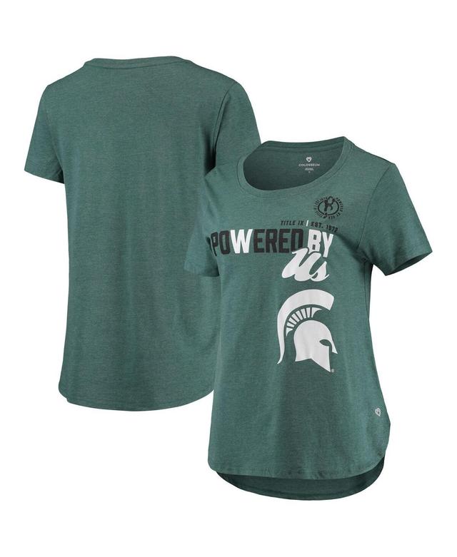 Womens Colosseum Heathered Michigan State Spartans PoWered By Title IX T-Shirt Product Image