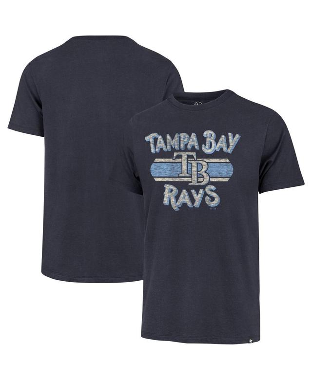 Mens 47 Brand Navy Distressed Tampa Bay Rays Renew Franklin T-shirt Product Image