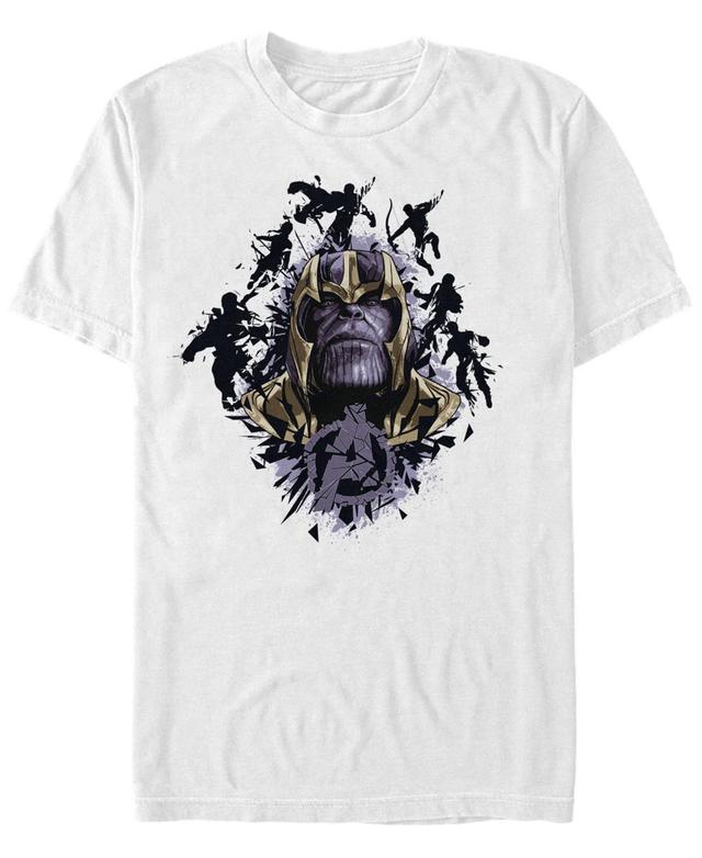 Mens Marvel Avengers Endgame Thanos Action Portrait Tee White Product Image