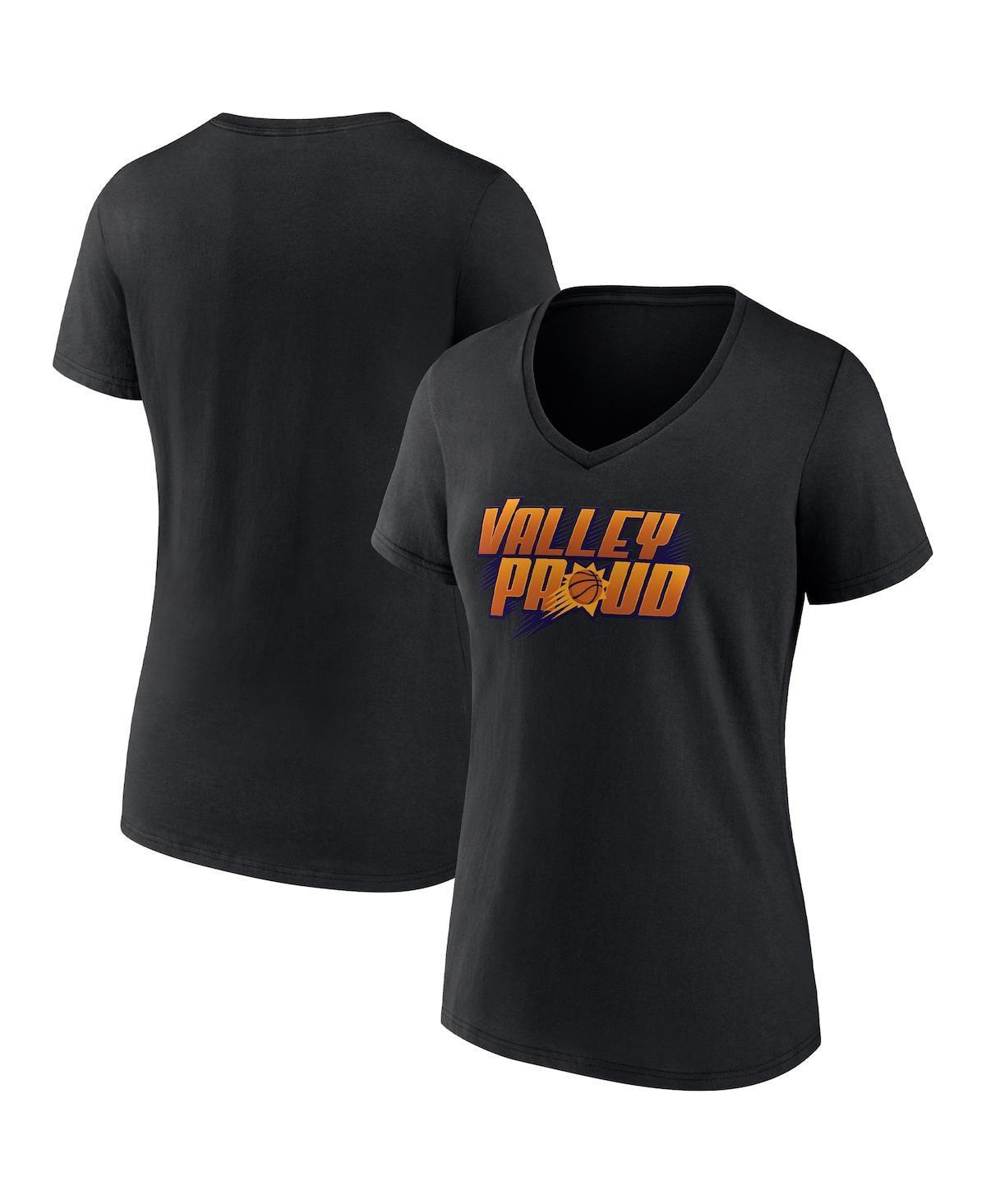 Womens Fanatics Black Phoenix Suns Hometown Collection Valley Proud V-Neck T-shirt Product Image