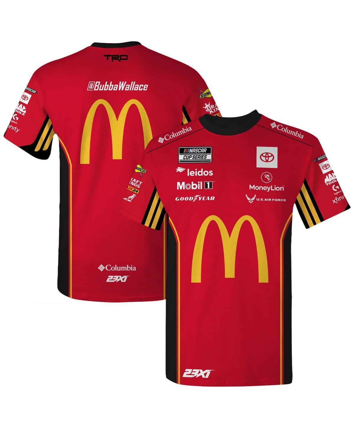 Checkered Flag Sports Mens Red Bubba Wallace McDonalds Uniform T-Shirt - Red, Black Product Image